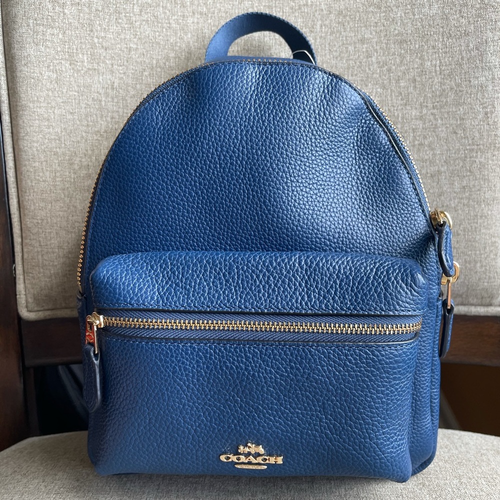 ‼️last one‼️NWT！COACH MINI CHARLIE BACKPACK IN PEBBLE LEATHER (COACH F38263) - Picture 2 of 10